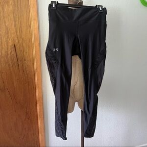 UNDER ARMOUR sz S Vanquish Ankle Leggings Black HOLE